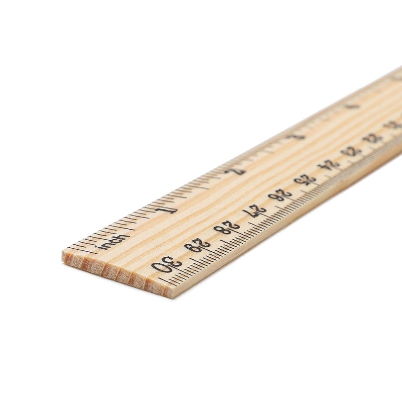 SZLFSX 120 Pack Wooden Ruler 12 inch Rulers Bulk Wood Measuring Ruler Office Ruler 2 Scale - Image 5
